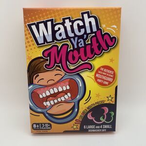 Watch Ya Mouth Party Game Complete 10 Colored Mouth Pieces 6 Large 4 Small